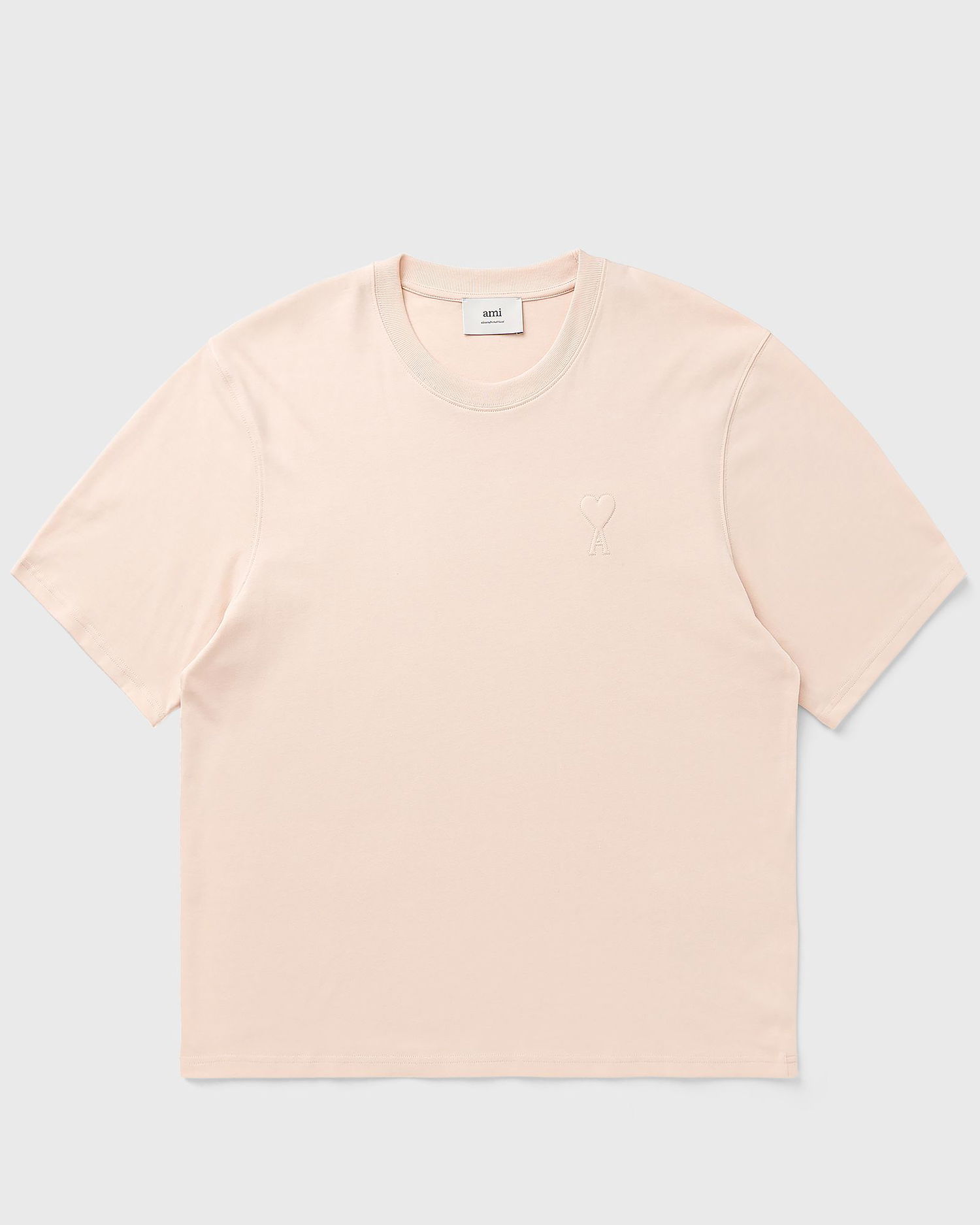 T-shirt AMI AMI De Coeur Embossed T-Shirt Lyserød | UTS357.726-680, 0