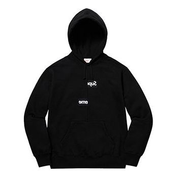 Sweatshirt Supreme COMME des GARCONS Shirt Split Box Logo Hoodie Sort | SUP-FW18-400