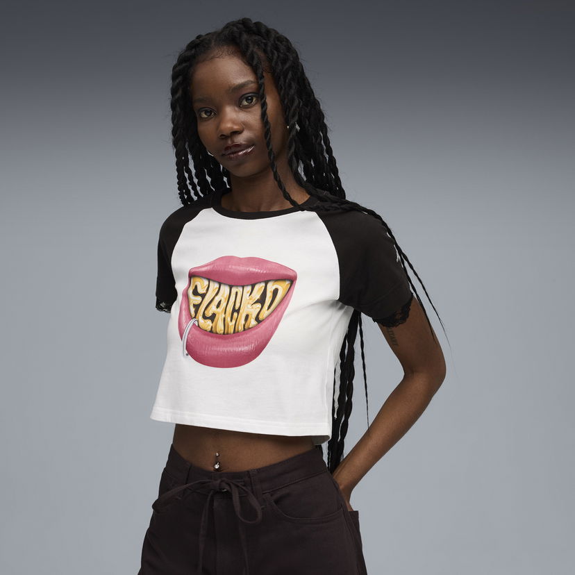 T-shirt Puma A$AP ROCKY x PUMA Flacko Smile Baby Tee Hvid | 633419_02