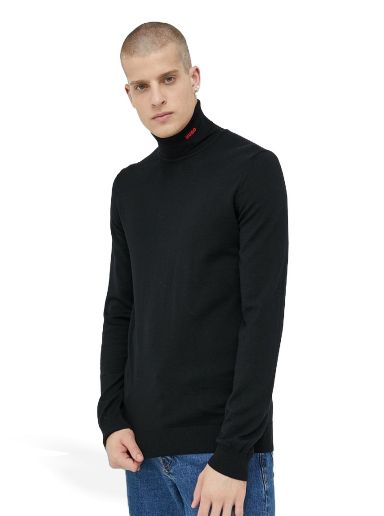 Sweater BOSS Wool Sweater Sort | 50474174