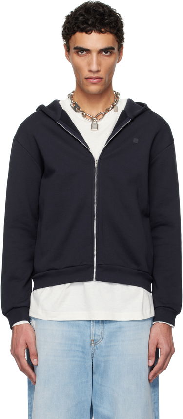 Sweatshirt Acne Studios Acne Studios Zip-Up Hoodie Mørkeblå | CI0185-, 0