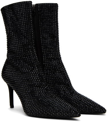 Skopleje Stella McCartney Stella McCartney Iconic Crystal-Embellished Pointed-Toe Boots Sort | 810276E00059, 3