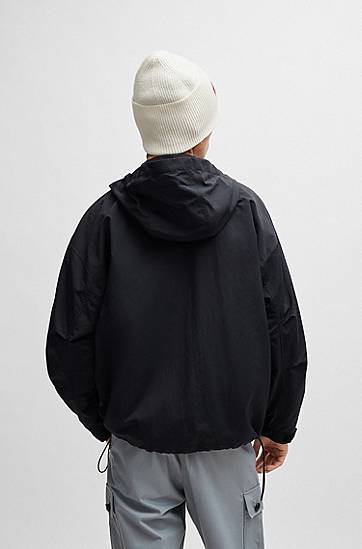 Parka BOSS Hooded Windbreaker with Logo Badge Sort | 50505432, 1