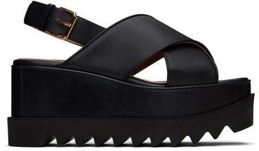 Tøj Stella McCartney Stella McCartney Elyse Platform Heeled Sandals Sort | 810527KP027, 0