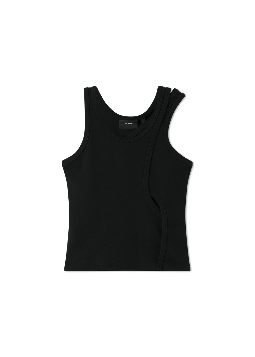 Tanktop AXEL ARIGATO Rina Ribbed Layered Tank Top Sort | A3422002