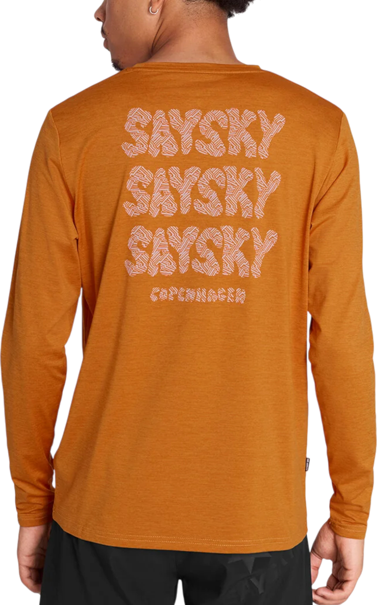 T-shirt Saysky Reflective Logo Pace Long Sleeve Orange | omrls20c4008-omrls20c4008, 1