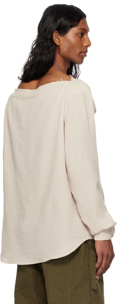 Skjorte Ottolinger Ottolinger Oversized Cut-Out Mousseline Shirt Beige | 111-400411-01, 2