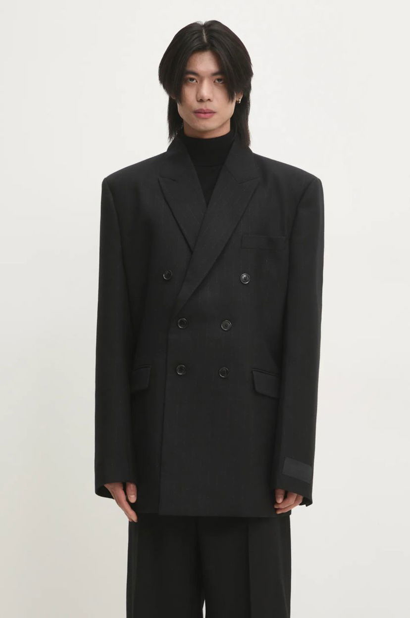 Jakke VETEMENTS VETEMENTS Double Breasted Evening Blazer Sort | UA66JA450B1
