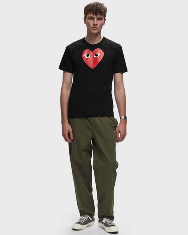 T-shirt Comme des Garçons PLAY Red Heart T-Shirt Sort | AZ T112 051 1, 2