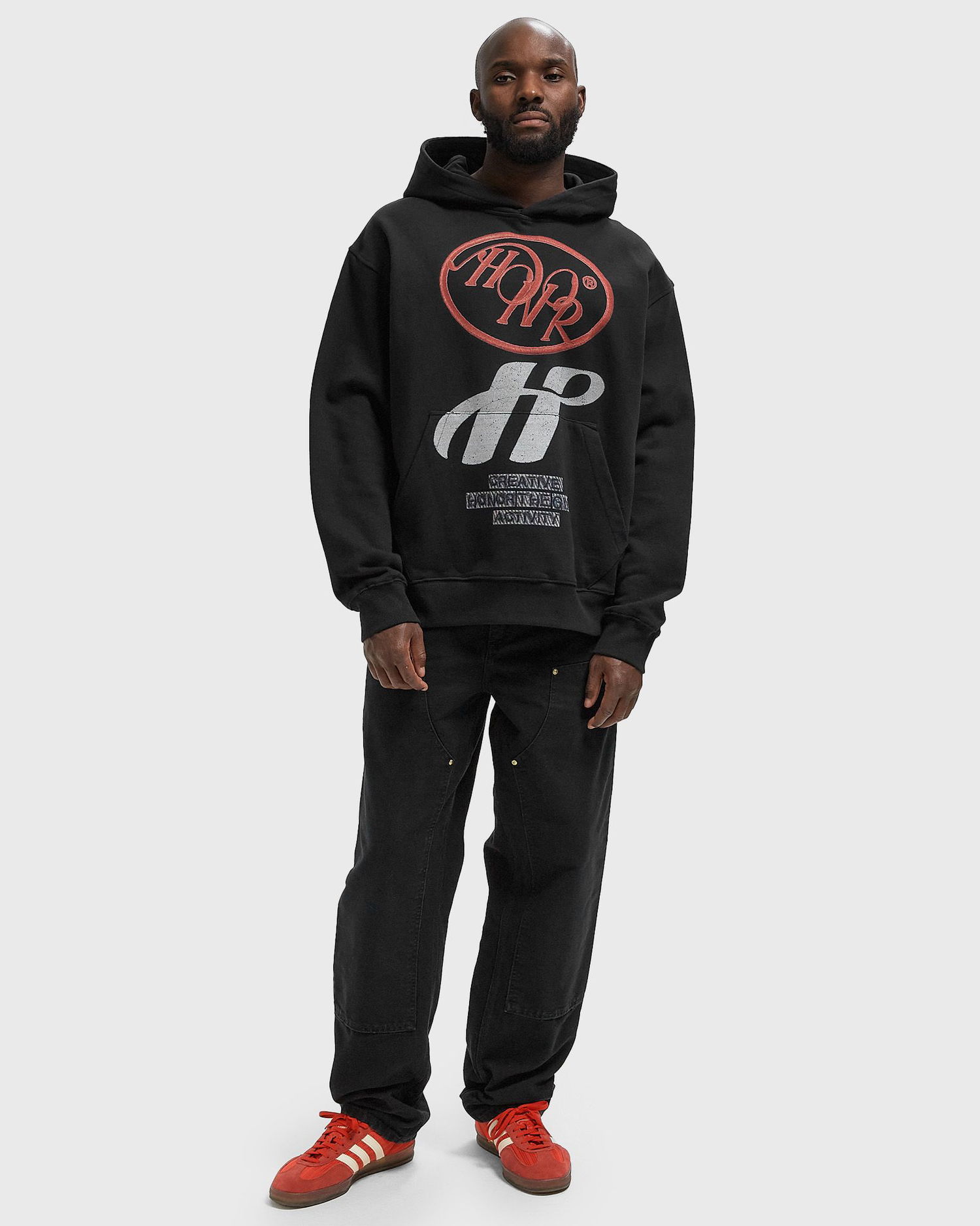 Sweatshirt Honor The Gift Pop Art Graphic Hoodie Sort | HTG250352-BLK, 1