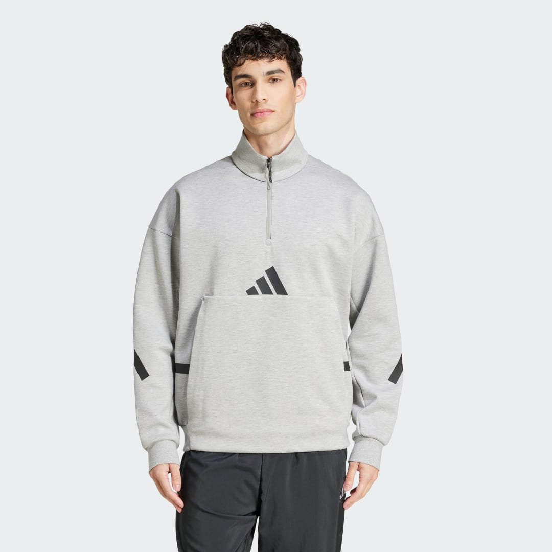 Sweatshirt adidas Performance Sportswear Quarter-Zip Sweatshirt Grå | JJ1148, 0