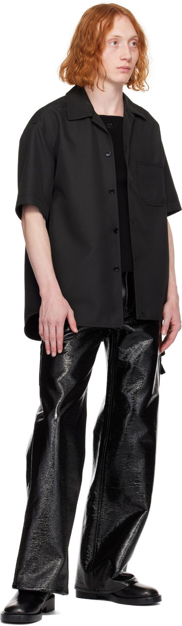 Skjorte Courrèges Short Sleeve Button-Up Shirt Sort | 124CCH023PL0056, 3