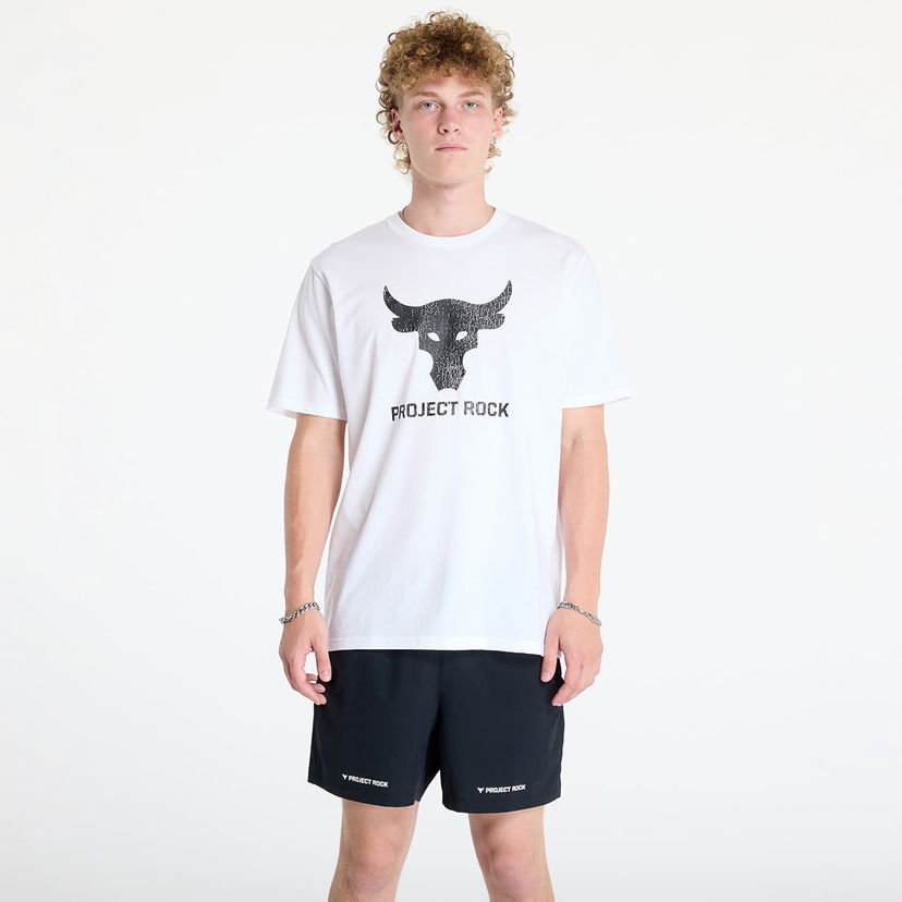 T-shirt Under Armour Project Rock Brahma Bull SS Tee White Hvid | 1383191-100
