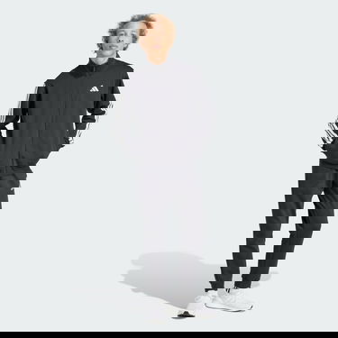 Træningsdragt adidas Performance Sportswear Basic 3-Stripes Fleece Track Suit Sort | JI8878, 0