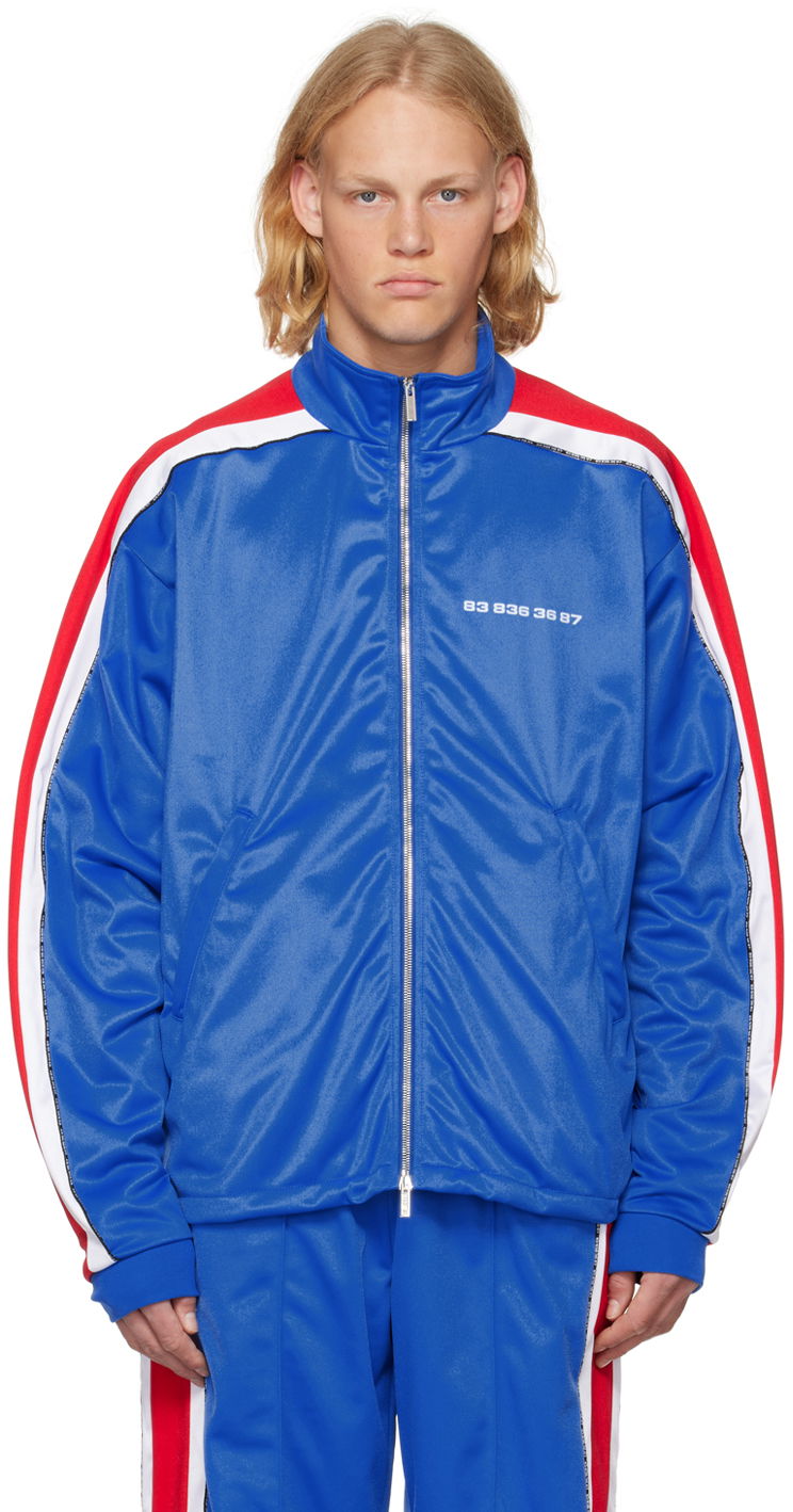 Træningsdragt VETEMENTS VTMNTS Stripe Track Jacket Blå | VL14AT100N