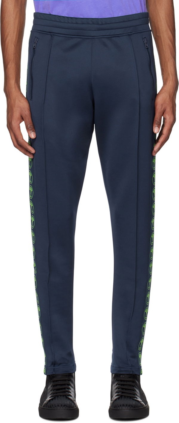 Joggingbukser Moschino Track Pants with Side Logo Print Blå | 0328 2029