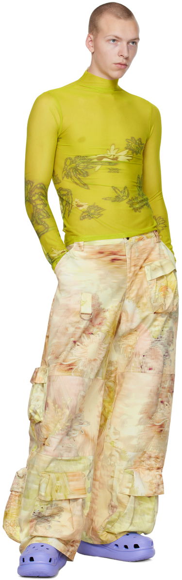 Sweater Collina Strada Collina Strada Thumbtastic Floral Print Mesh Turtleneck Grøn | XX3340, 3