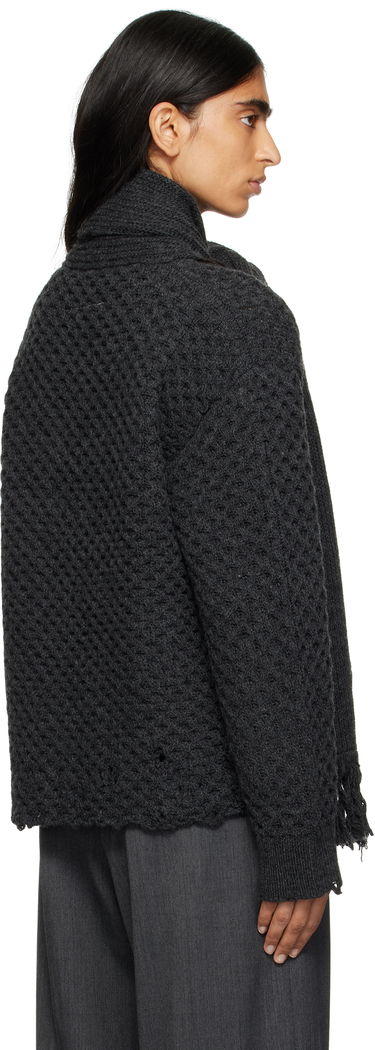 Sweater Maison Margiela MM6 Maison Margiela Knit Sweater with Scarf Grå | S52HL0049 M13132, 2