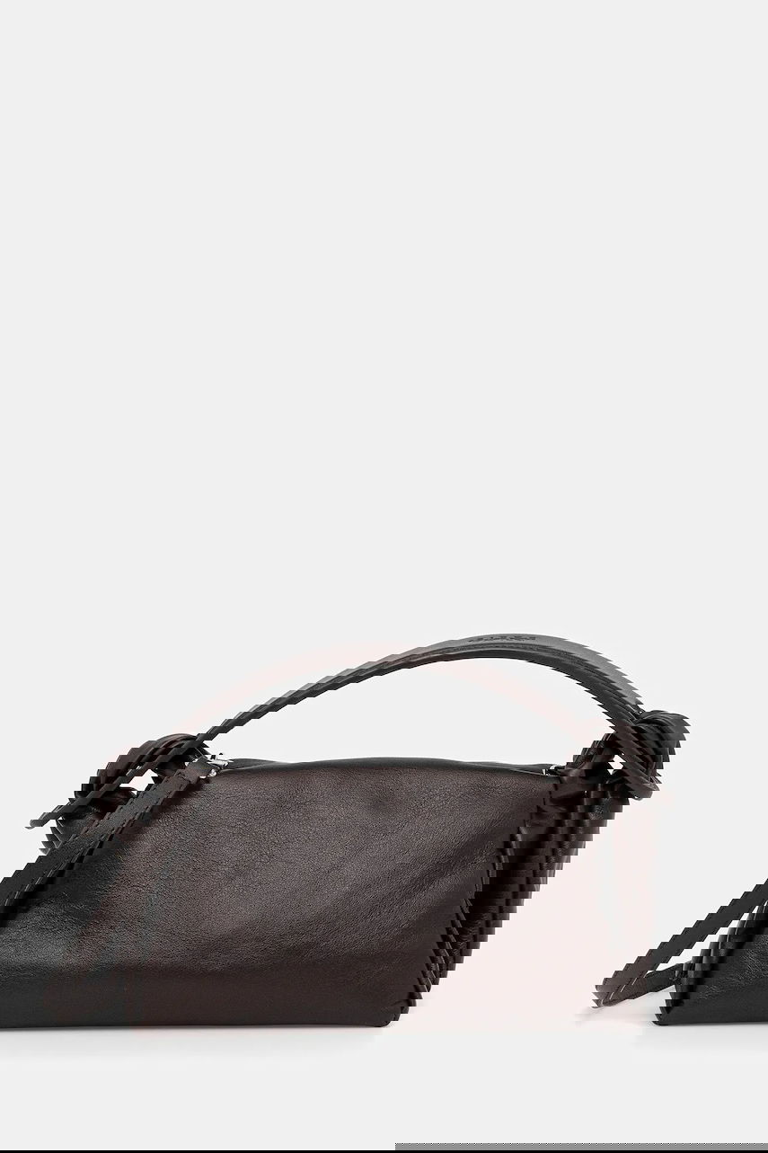 Håndtaske KENZO Kenzo Knotted Leather Shoulder Bag Brun | FE62SA818L01, 0