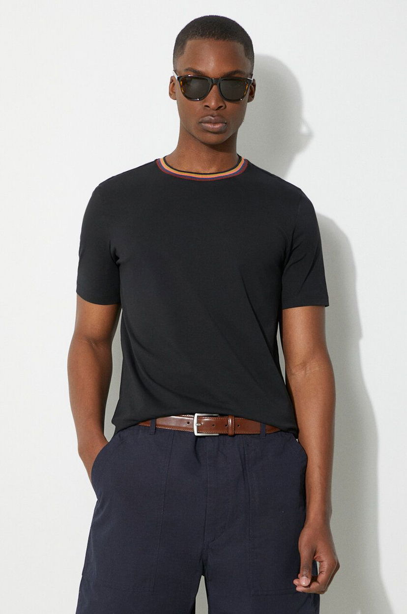T-shirt Paul Smith Paul Smith Tipped Crew Neck T-Shirt Sort | M1R.697PS.H00084
