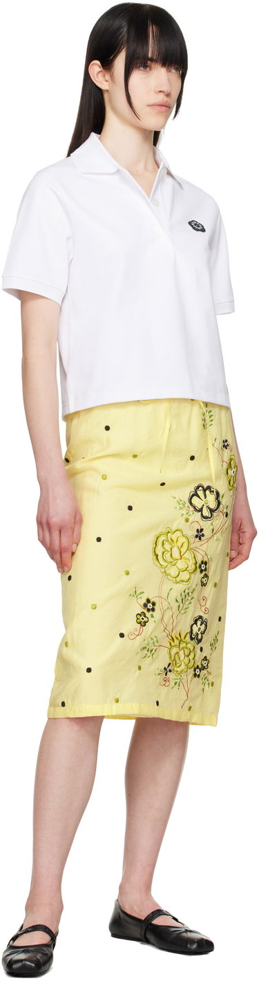 Polo skjorte KENZO Kenzo Paris 'Boke Flower 2.0' Embroidered Polo Hvid | FF52TS1604SB, 3