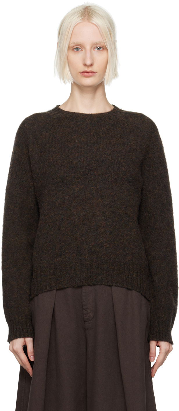 Sweater YMC Jets Relaxed Fit Knitted Sweater Brun | Q8XAA