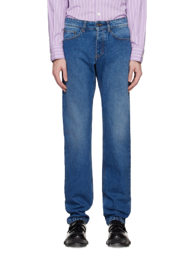 Jeans AMI Classic Fit Jeans Mørkeblå | HTR001.601