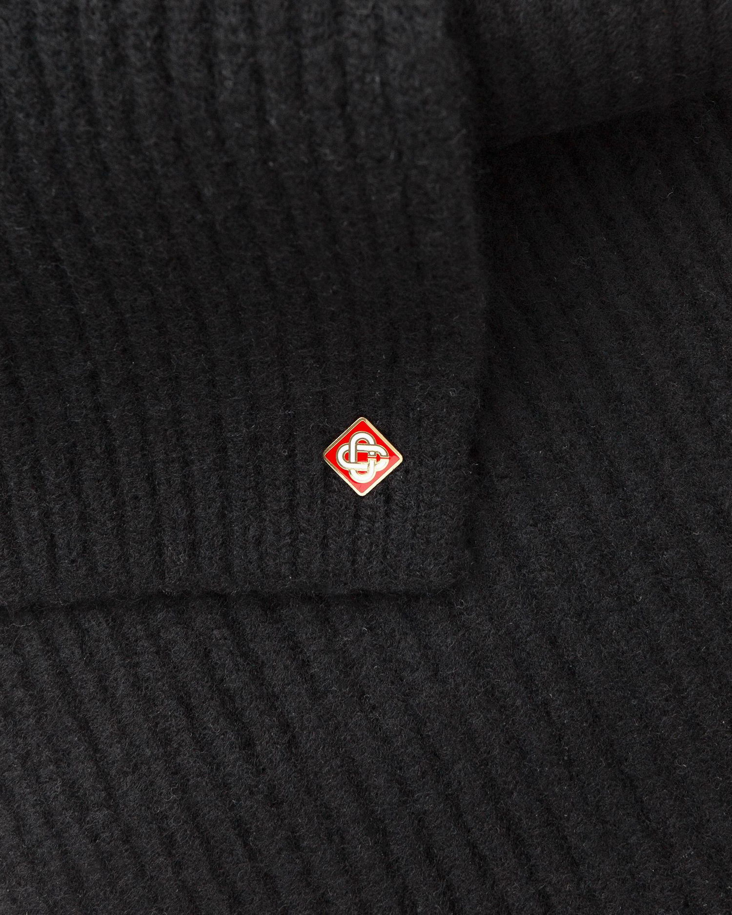 Tørklæde Casablanca Rib Knit Scarf Sort | A-AW25-ACC-270-05, 1