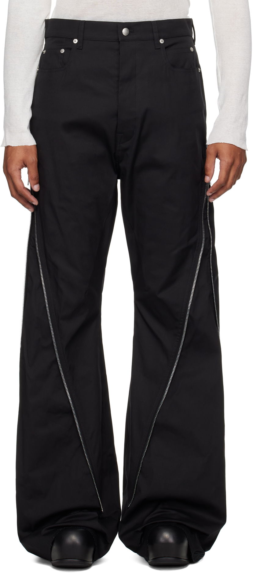Bukser Rick Owens Rick Owens Bolan Banana Trousers Sort | RU02E1343 TE