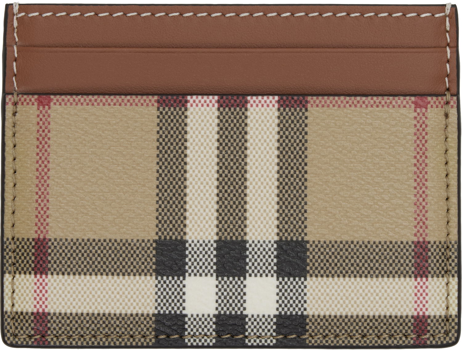 Tegnebog Burberry Burberry Check Case Card Holder Beige | 8109801, 0