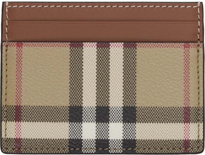 Tegnebog Burberry Burberry Check Case Card Holder Beige | 8109801