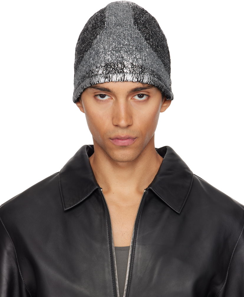 Beanie HELIOT EMIL HELIOT EMIL Scintilla Reversible Beanie Grå | AW25_16_132_BLK01