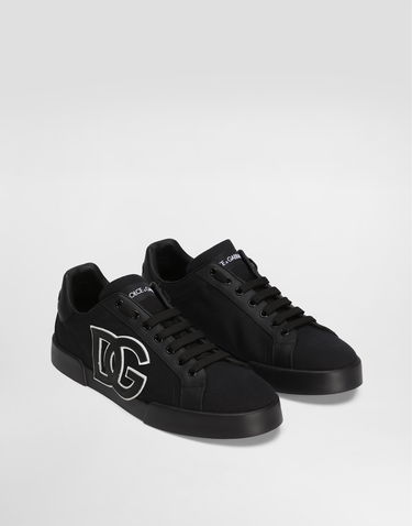 Sneakers og sko Dolce & Gabbana Dolce & Gabbana Portofino Light Strobel Canvas and Calfskin Sort | CS2343AE6298B956, 1