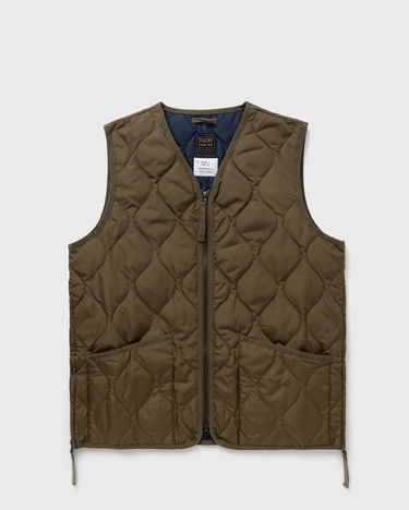 Vest TAION MILITARY ZIP V-NECK DOWN VEST Grøn | TAION-001ZML-1-DOLIVE, 0