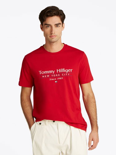 T-shirt Tommy Hilfiger Tommy Hilfiger Logo Crew Neck T-Shirt Rød | MW0MW38621XLD, 0
