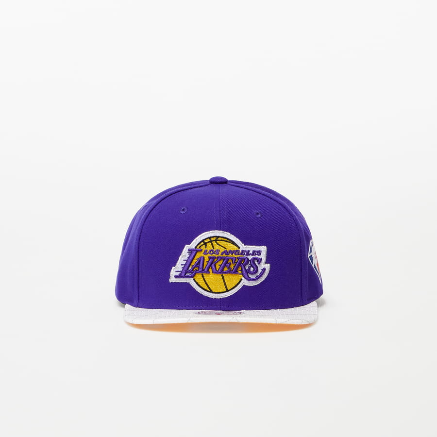 Kasket Mitchell & Ness NBA 75th Platinum Snaback Lakers Lilla | 6HSSMM21067-LALPURP, 0