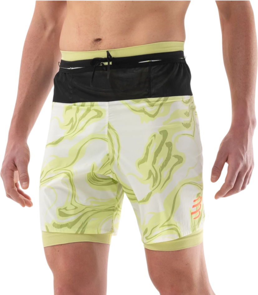 Shorts Compressport Compressport Trail Racing 2-in-1 Shorts Gul | ashm3710-ashm3710050