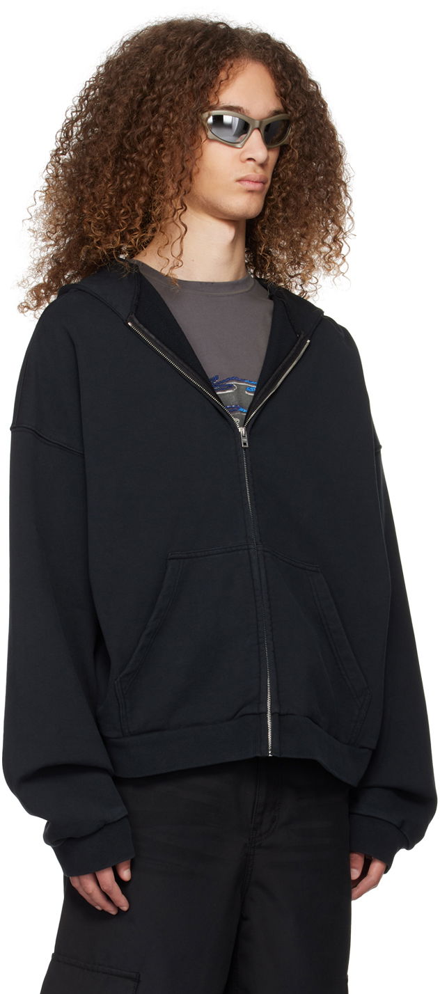 Sweatshirt We11done We11done Oversized Zip-Up Hoodie Sort | WD-TJ0-24-813-U-BK, 1