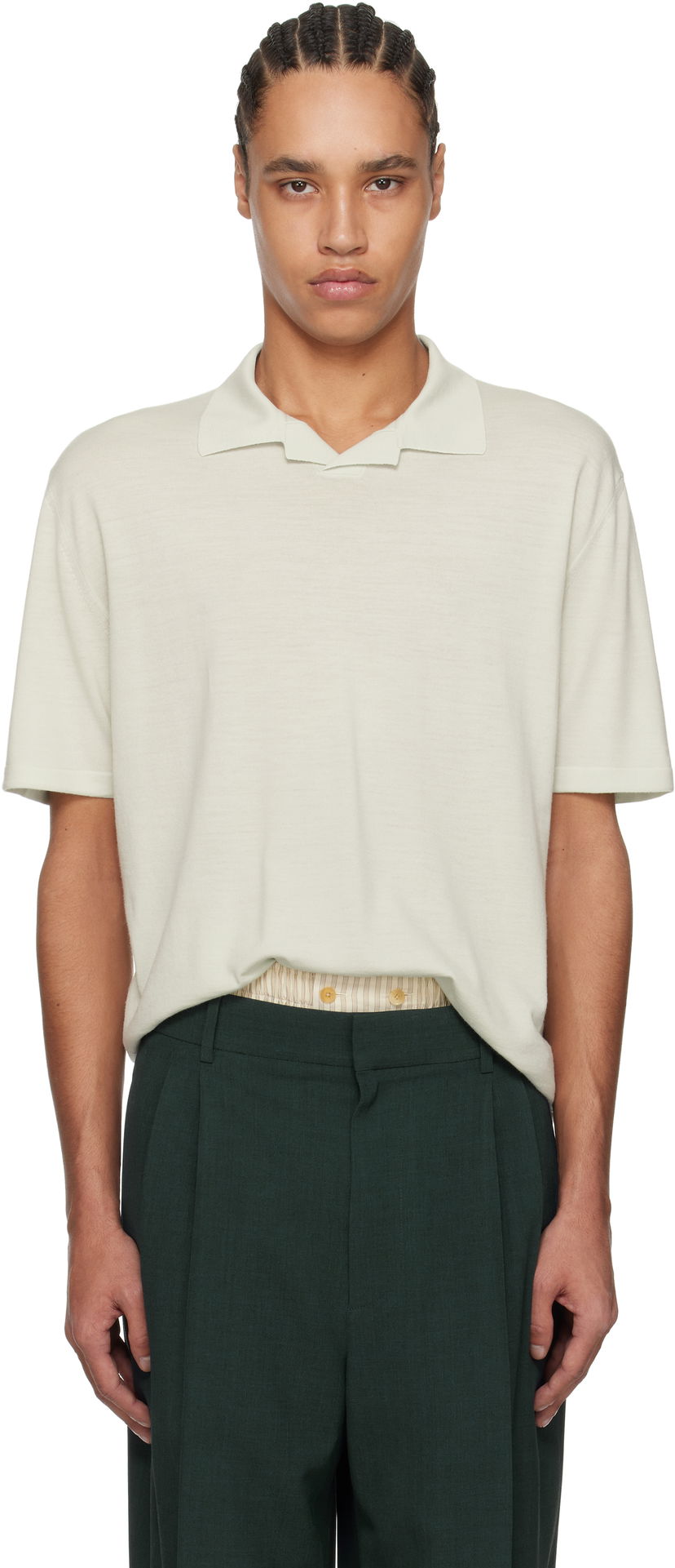 Polo skjorte The Row The Row Mauro Knit Polo Grøn | 919-Y590