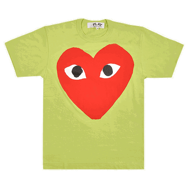 T-shirt Comme des Garçons PLAY Pastelle Red Logo T-Shirt Grøn | AZ T274 051 2, 0