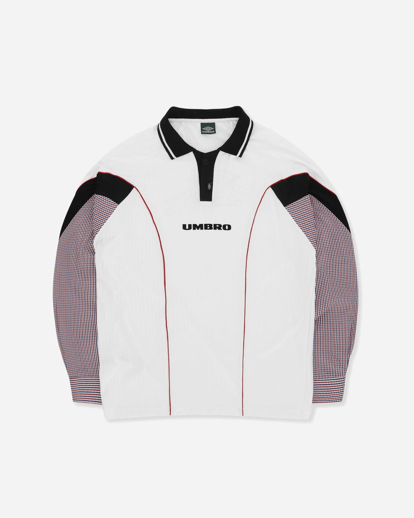 Polo skjorte Umbro Long Sleeve Polo Shirt Hvid | UBMW0151FA105 WTH0001
