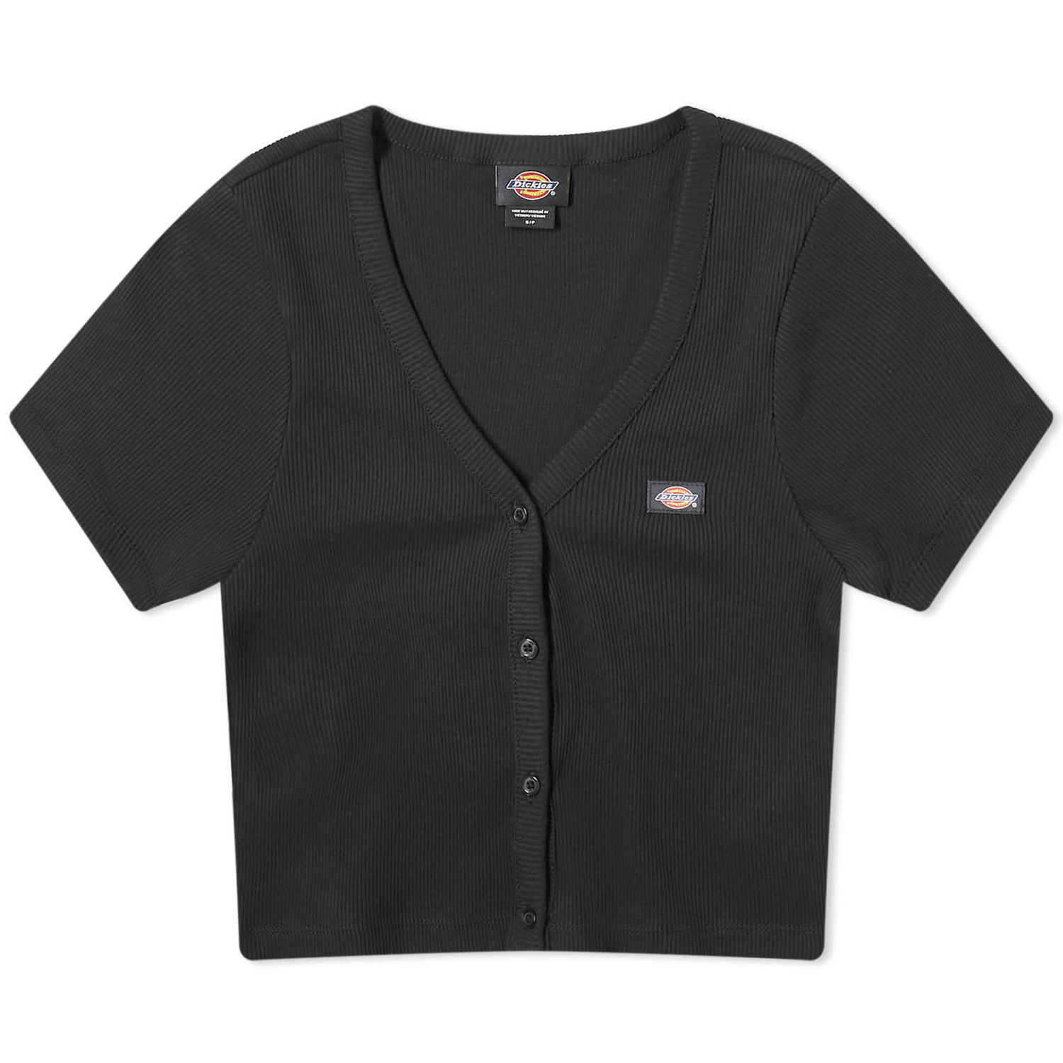 Sweater Dickies Emporia Short Sleeve Cardigan Sort | DK0A4YRUBLK1, 0