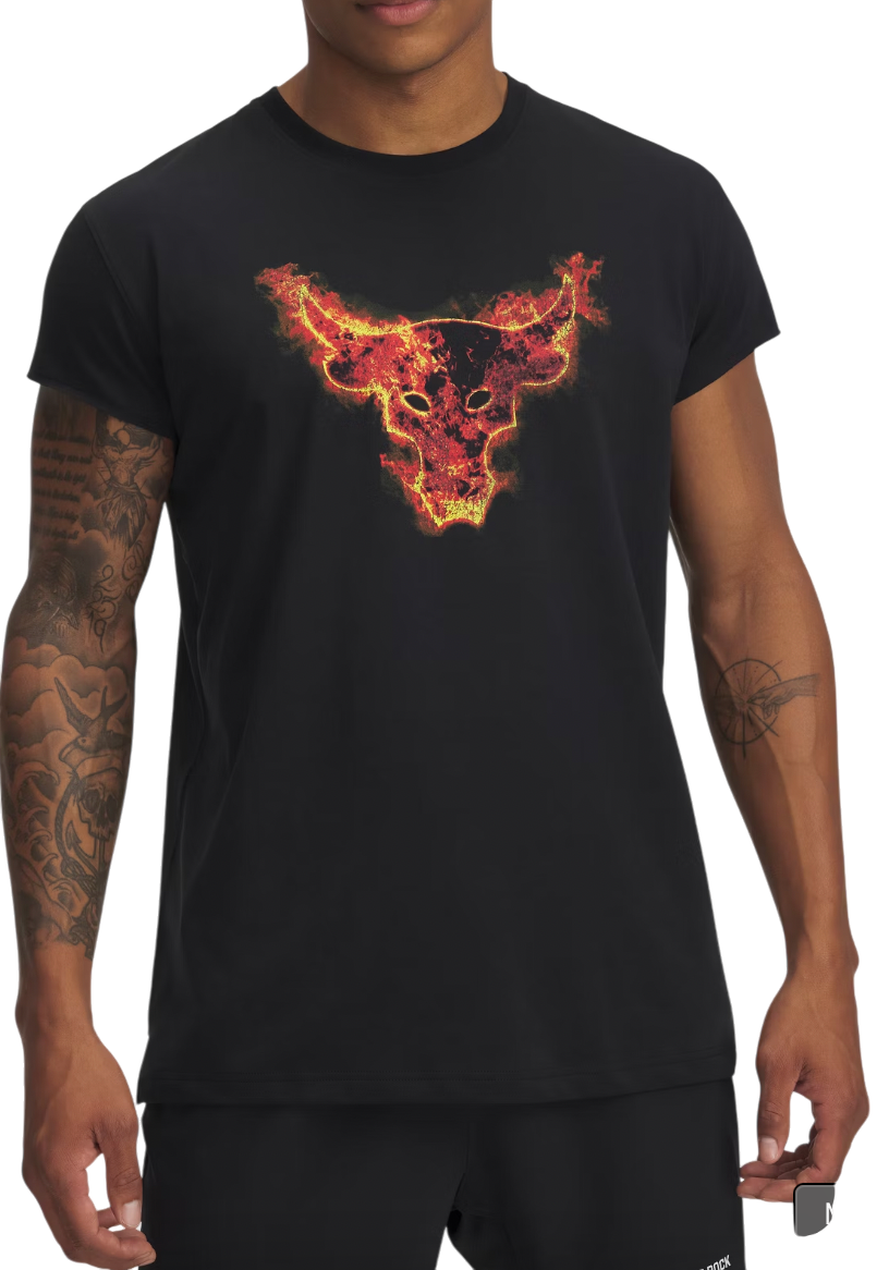 T-shirt Under Armour Project Rock Cap Sleeve T-Shirt Sort | 1389940-001