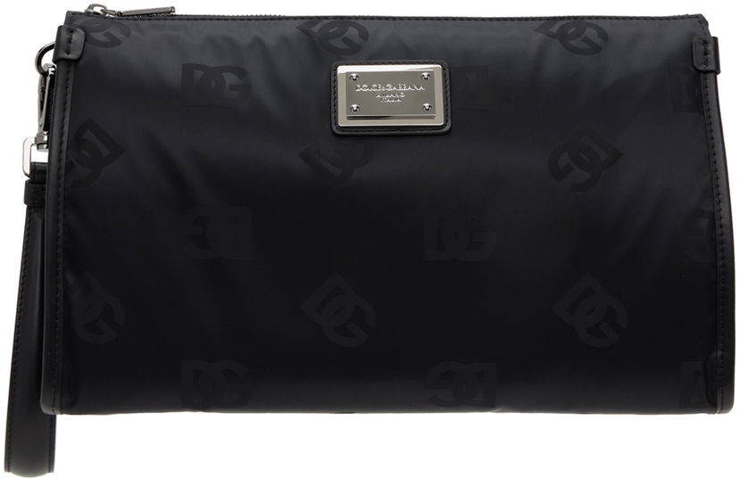 Håndtaske Dolce & Gabbana Black Logo Pouch Sort | BP3233AG184