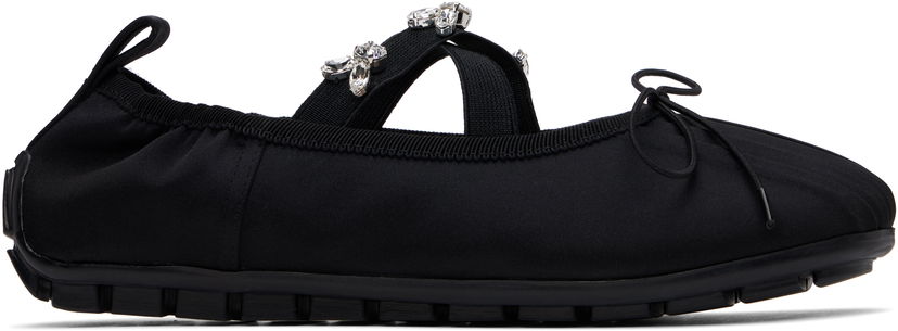 Kjole Simone Rocha Simone Rocha Embellished Grip Ballerina Flats Sort | BPT1B 0755