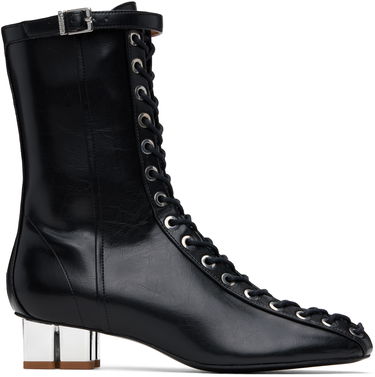 Sneakers og sko GANNI GANNI Oleatex Eyelets Lace-Up Boots Sort | S2967, 0