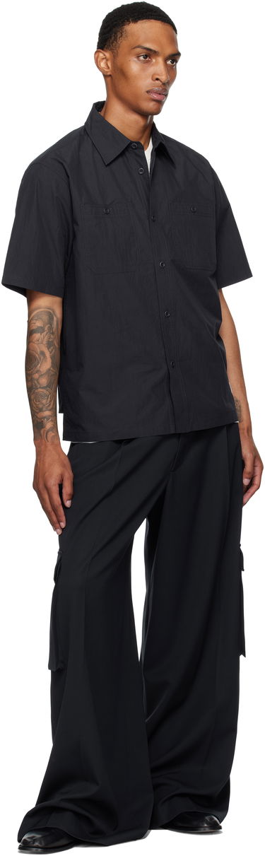 Skjorte NORSE PROJECTS Norse Projects Ivan Tech Poplin Short Sleeve Shirt Sort | N40-0826, 3