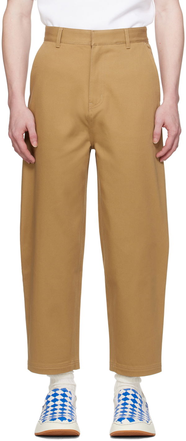 Bukser ADER ERROR Tapered Cropped Trousers Beige | BMSGFYBT0101BG