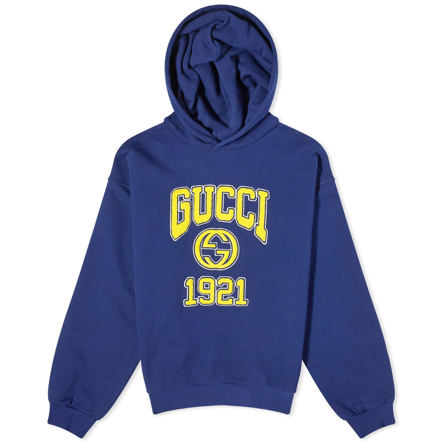 Sweatshirt Gucci College Logo Hoodie Mørkeblå | 770842-XJF3O-4030, 0