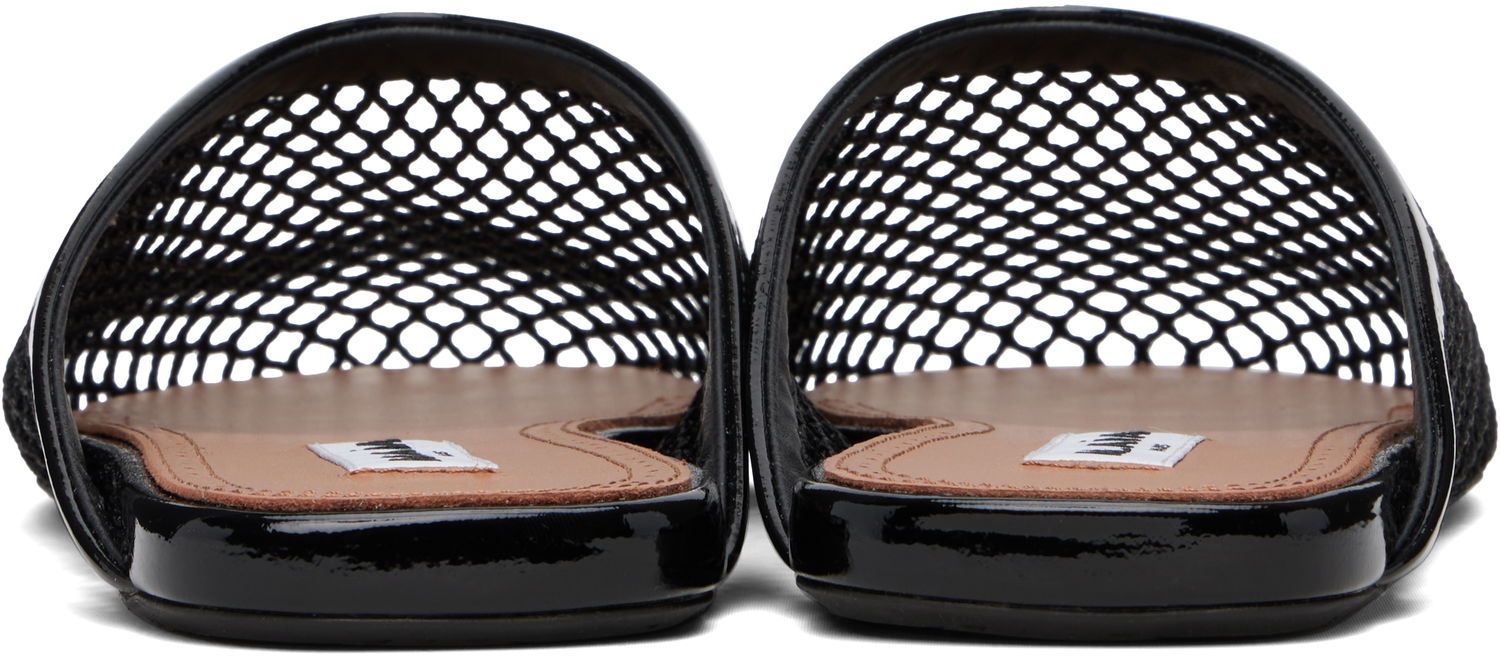 Tøj Alaïa ALAÏA Fishnet Flat Mules Sort | AA3M081TK007, 1